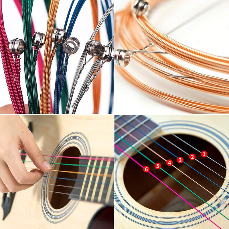 Guitar Accessories Kit, FOVERN1 72 PCS Guitar Tools Set Including Guitar Picks, Capo,Tuner, Guitar Strings, 3 in 1String Winder,Bridge Pins, 6 String Bone Bridge Saddle and Nut,Finger Picks