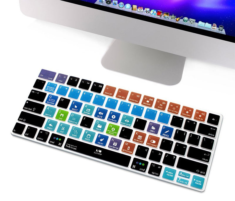 HRH FL Studio Fruity Loops Functional Shortcut Hotkey Keyboard Cover Silicone Skin for Magic Wireless Bluetooth Keyboard MLA22LL/A (A1644,2015 Released) with US Layout A-FL STUDIO
