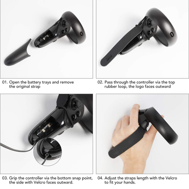 KIWI design Knuckle Strap for Oculus Quest 1 / Oculus Rift S Touch Controller Grip Accessories (1 Pair, Not Fit Quest 2) Q1