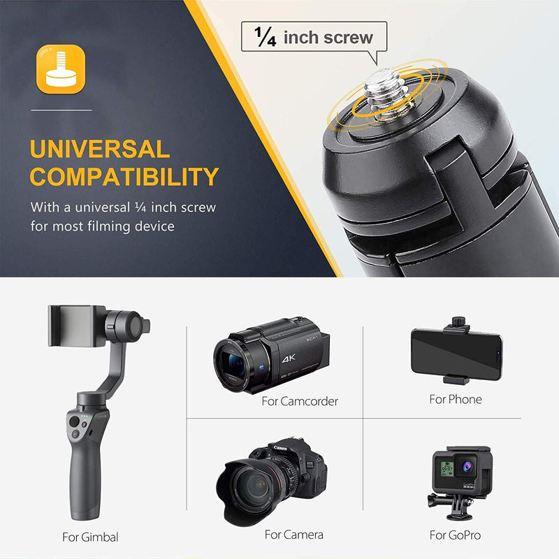 [AUSTRALIA] - Cekay Mini Tabletop Tripod, Desktop Stand Compact Tripod for Smooth 4, Gimbal Stabilizer, Camera, Projector and Monopod, All Metal 