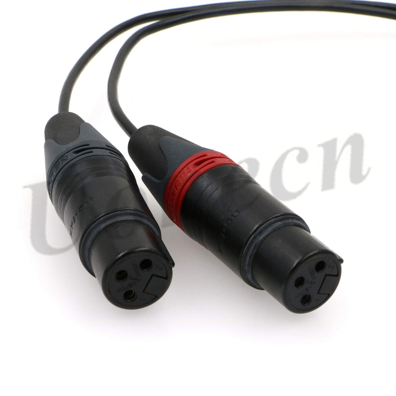 ARRI Alexa Mini Camera Cable Two XLR 3 pin Female Plug to 00 Right Angle 5 pin Male Audio Input Cable