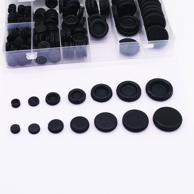 Diking 170Pcs Rubber Grommet Kits Firewall Hole Plug Set Electrical Wire Gasket Set for Wire Plug and Cable