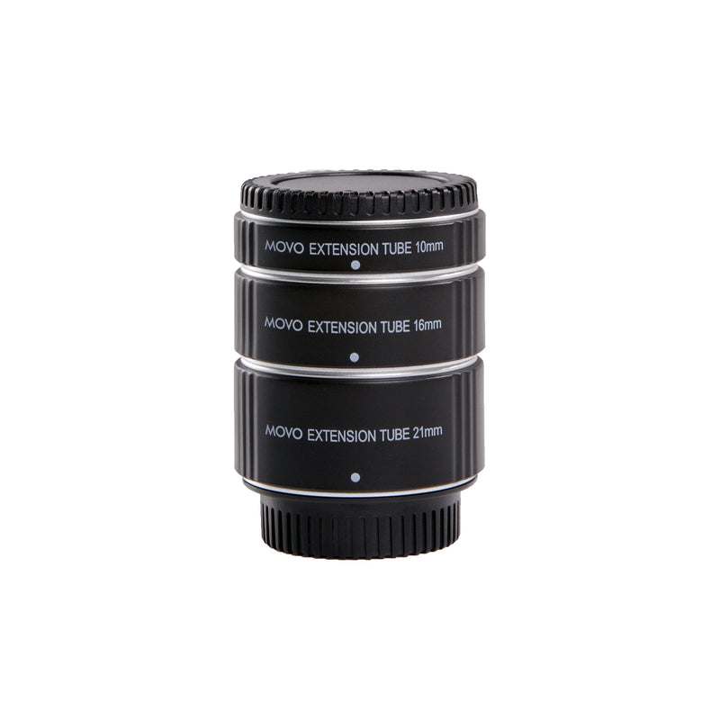 Movo Photo AF Macro Extension Tube Set for Pentax Q Mirrorless Camera System with 10mm, 16mm and 21mm Tubes (Metal Mount)