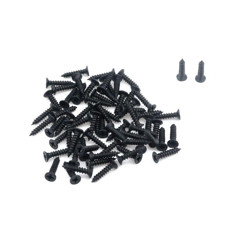 T Tulead Iron Cabinet Hinges Door Hinges 2.36"x1.41" Crown Head Hinges Black Furniture Hinges Wardrobe Drawer Box Hinges Pack of 10 with Screws