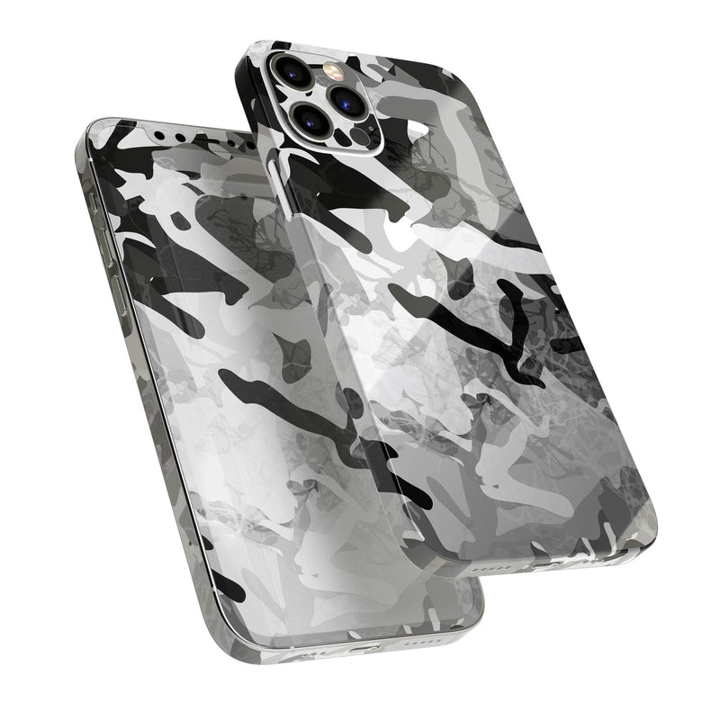 Design Skinz Desert Snow Camouflage V2 - Full Body Skin Decal Wrap Kit Compatible with The Apple iPhone 12 Mini (Full-Body, Screen Trim & Back Glass Skin)