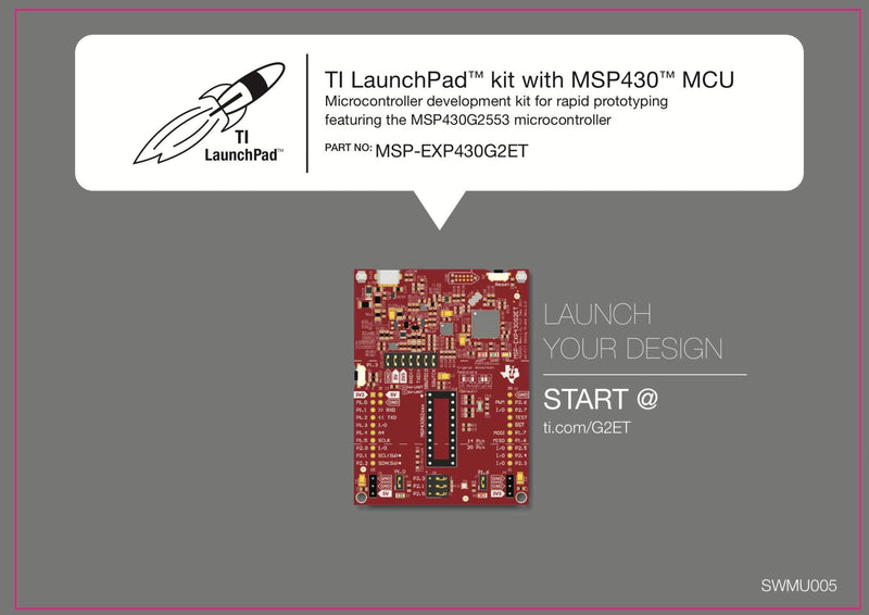 [AUSTRALIA] - Texas Instruments Value Line MSP430 LaunchPad - MSP-EXP430G2ET, 14-/20-pin DIP (N) Socket 