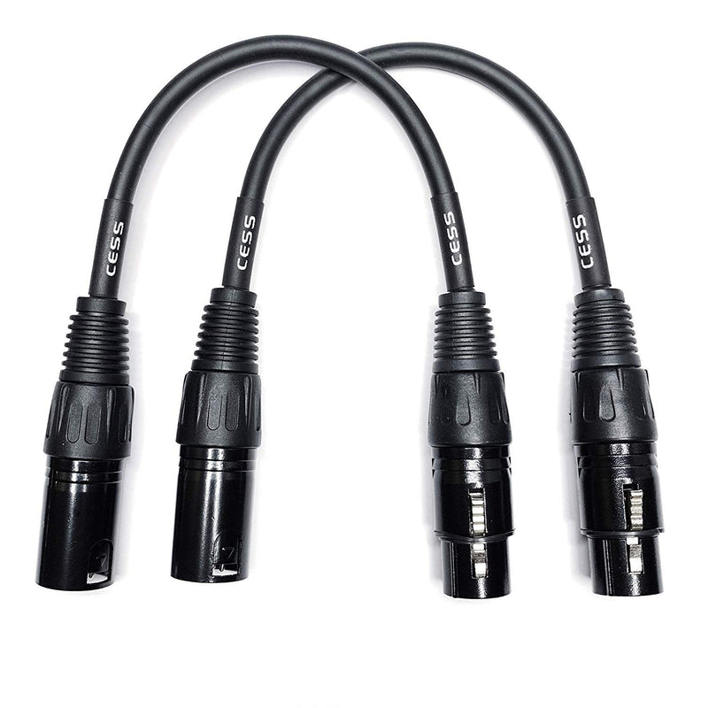 [AUSTRALIA] - CESS-078 XLR 3 Pin to XLR 5 Pin Adapter Cables, XLR3M to XLR5F & XLR3F to XLR5M, 2 Pack 