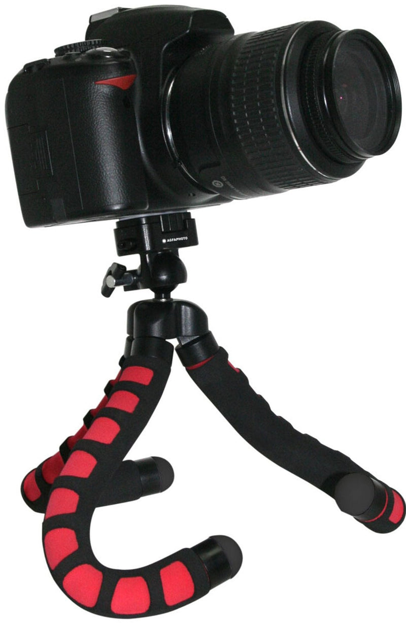 AGFA 12-Inch, Flexible Tripod with Foam Grips - Red APTP12R 12-Inch Red