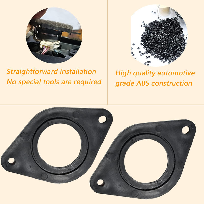 RED WOLF Front Center Dashboard Tweeter Speaker Adapter 1.5" Cutout Spacer Rings Install Replacement for Toyota 2002-2020, Subaru, Lexus 2010-2019