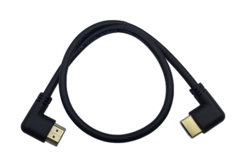 [AUSTRALIA] - Cerrxian 0.5m High Speed HDMI 2.0 HDMI Left Angle Male to HDMI Left Angle Male Short Cable Ultra HD 4k x 2k HDMI Cable Supports Ethernet, 3D, 4K and Audio for TVs, Laptops (Black)(lm-lm) 0.5m left male-left male 