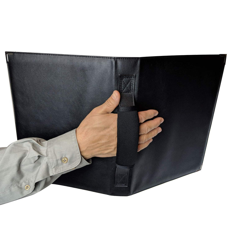 MSP large Music Sheet Piano Folder 10" x 13.5" with Handle and 3 Rings Binder LARGE (220-Black) (Music Folder with binder sleeves)