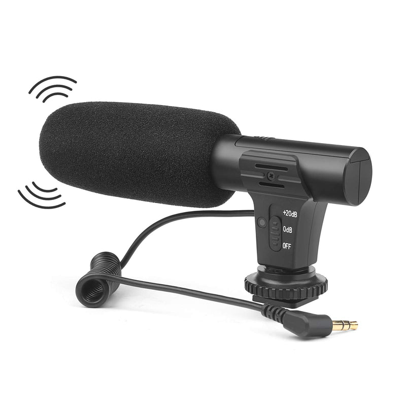 SHOOT 3.5mm Camera Video Vlogging Microphone,VLOG Photography Interview MIC Digital Video Recording for Canon Nikon DSLR Camera DV Camcorder (Need 3.5mm Interface)