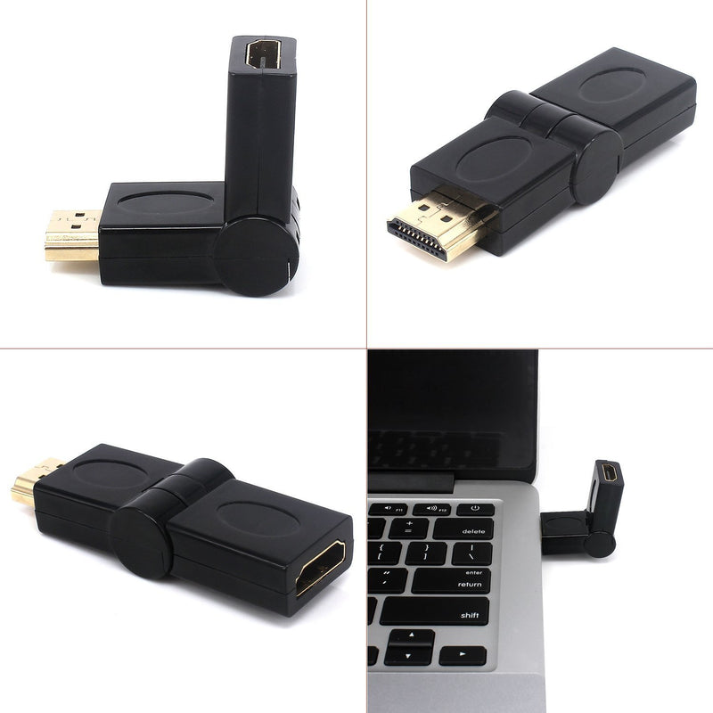 [AUSTRALIA] - zdyCGTime Rotating and Swivel Twist HDMI Type A Male to Type A Female 360 Degree Rotation Angle Extension Adapter Convertor (90-270 Degree) 
