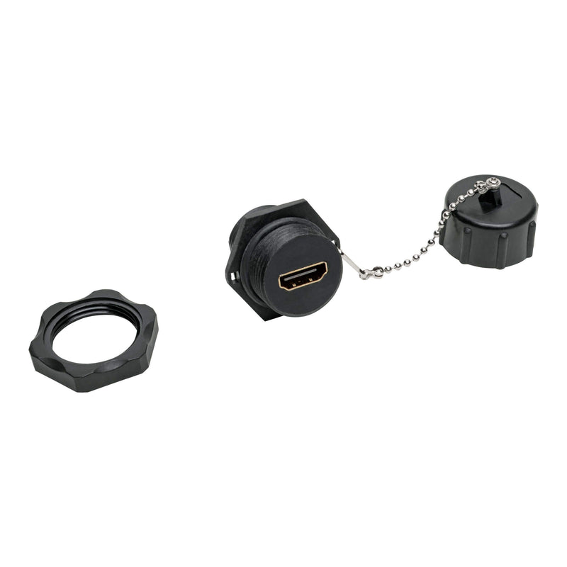 Tripp Lite 4K HDMI Coupler (F/Industrial Coupler, Wall Plate Coupler, 4K @ 60 Hz, IP67 Rated, Dust Cap, Black (P569-000-FF-Ind)