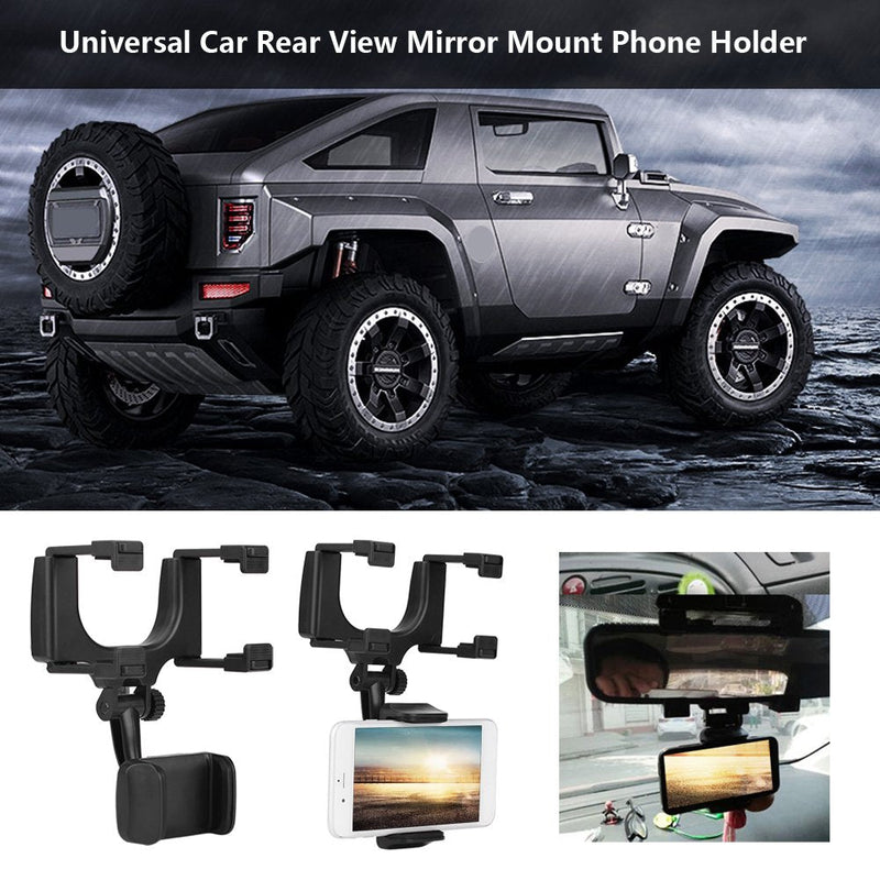Rearview Mirror Phone Holder for Car, 360° Rear View Mirror Phone Holder for Rear View Mirror Accessories