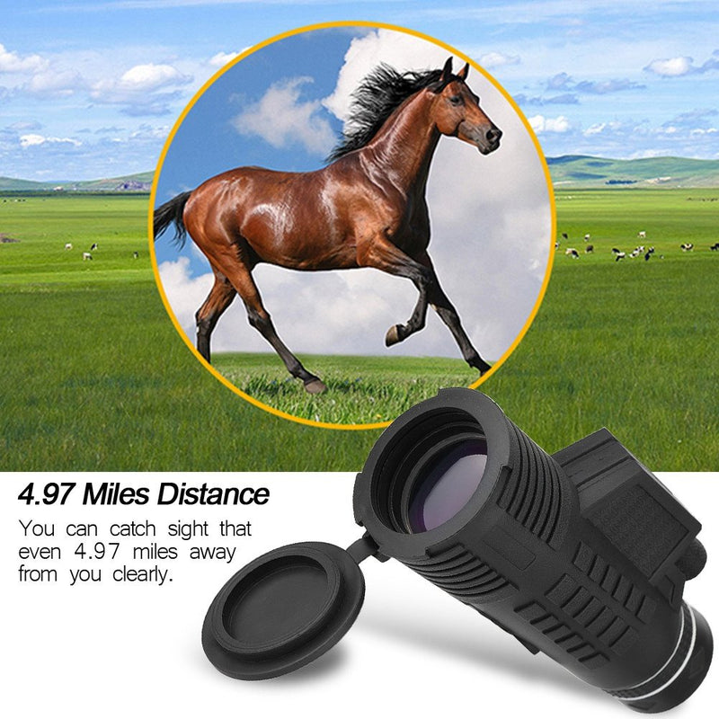 Monocular Telescope with Tripod and Phone Clip, 50x60 HD Auto Zooming Optical Telescope for Cellphone, for Adult Bird Watching/Travelling/Camping/Hiking - 1800/9800m