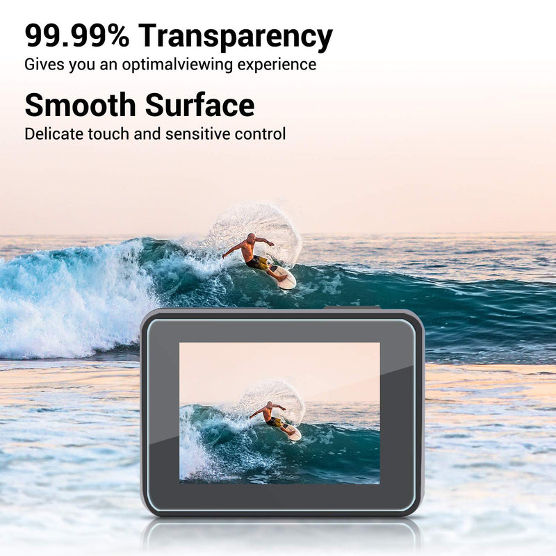 GoPro Hero 7 White Screen Protector for GoPro Hero 7 Silver Waterproof Tempered Glass Lens Film Accessories Kit Upgraded Scratch-resistant Tempered Glass GoPro Screen Protector with Cleaning Cloth Gopro-7
