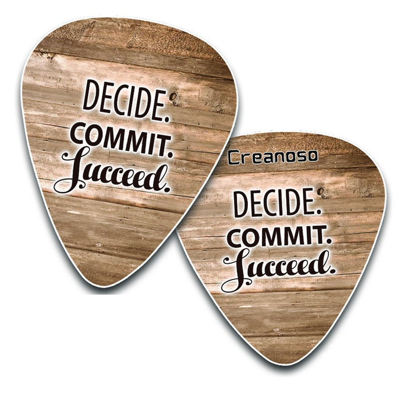 Creanoso Cool Guitar Picks (12-Pack) - Inspirational Success Quotes Unique for Men Him Boyfriend husband Her wife Girls - Stocking Stuffers for Christmas New Year Birthday Party Favors