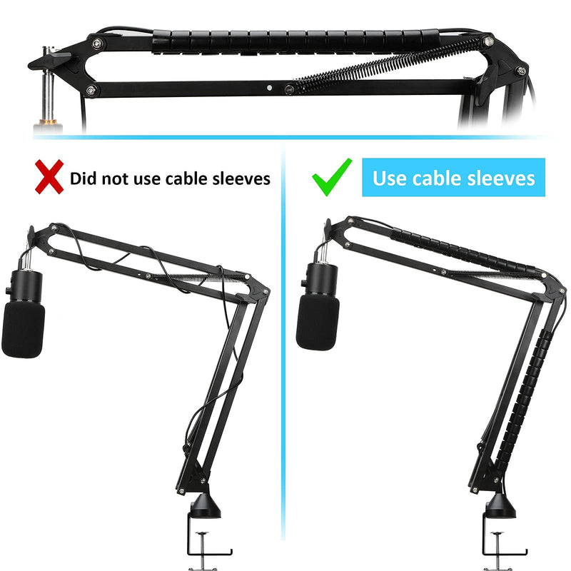 YOUSHARES Mic Stand and Pop Filter - Professional Boom Arm for Broadcasting and Recording Compatible with Razer Seiren X Microphone