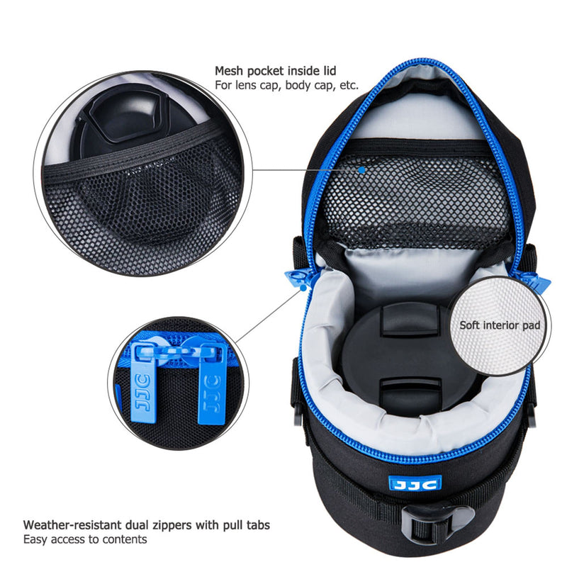 JJC Deluxe Lens Case Pouch for Canon EF 35mm F2 28-200mm,EF-S 17-55mm 17-85mm,Fuji XF 55-200mm 56mm,Nikon AF-S 18-200mm 18-300mm 18-105mm 16-85mm 55-200mm ED,Sony 55-210mm,Tamron AF 18-270mm 16-300mm M