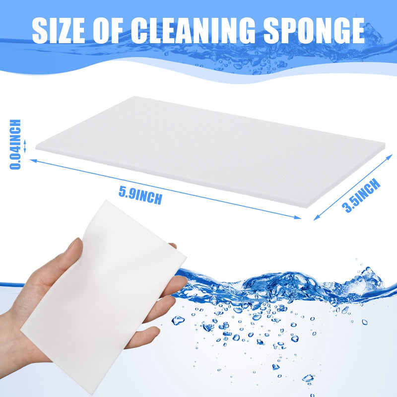 100 Pack Eraser Sheets Disposable Thin Cleaning Sponges Sheets Melamine Sponge Pads Home Eraser Wipes for Kitchen Shoe Furniture Bathroom Shower Cleaner