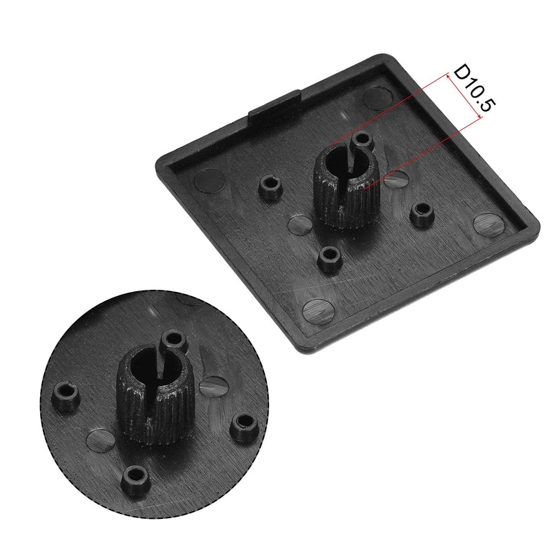 uxcell Standard Plastic Square Aluminum Extrusion End Cap Black 45x45mm 20pcs