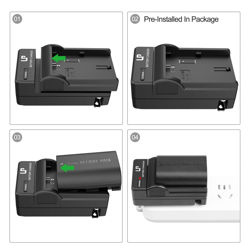 LP-E6 LP E6N Battery Charger, LP Charger Compatible with Canon EOS 90D, 80D, 70D, 60D, 60DA, 7D Mark II, 7D, 6D Mark II, 6D, 5D Mark IV, 5D Mark III, 5D Mark II, 5DS, 5DS R, R5, R6 DSLR Cameras & More Basic Charger