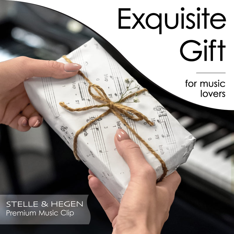 Metal Music Book Clip and Page Holder - Sheet Music Holders for Piano, Keyboard, Stands, and Books - Adorable Page Marker Clips with Velvet Storage and Carrying Bag - Strong, Sturdy