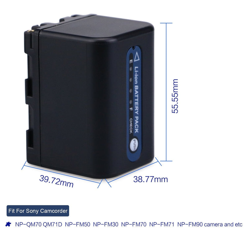 melasta 7.2V 3000mah Li-ion NP-QM71 Battery for Sony Camcorder NP-QM70 QM71D NP-FM50 NP-FM30 NP-FM70 NP-FM71 NP-FM90 Camera