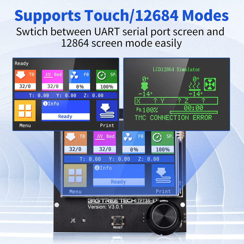 BIGTREETECH Direct TFT35 E3 V3.0.1 Touch Screen with Dual Modes Compatible 12864 LCD Display WiFi 3D Printer Parts for Ender3 CR-10 SKR V1.3 Mini E3