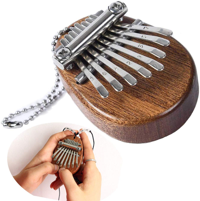 joybox 8 Keys Thumb Piano Mini Kalimba Thumb Piano Portable Piano exquisite Thumb Piano Solid Wood Finger Piano Pendant Musical Instrument Beginners Gift