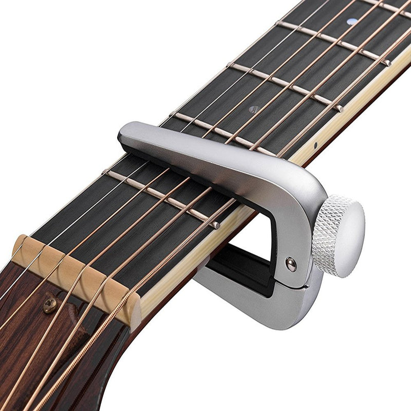 [AUSTRALIA] - WINGO Universal Guitar Capo Pro-Perfect Tension Capotraste Fits all types Guitar,Silver 