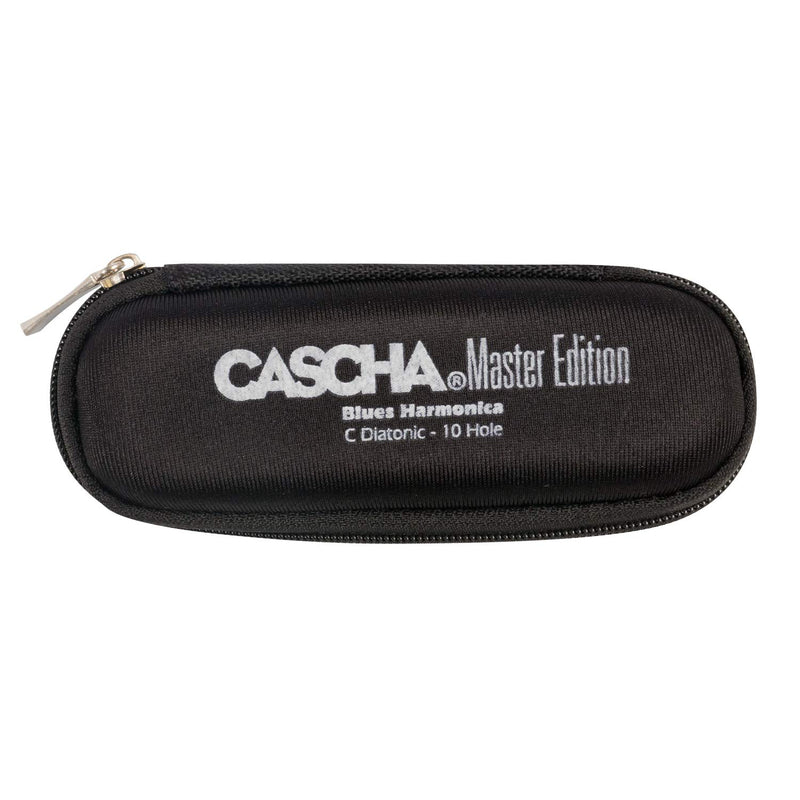 CASCHA Master Edition Blues Harmonica, high-quality harmonica in C-major with soft case and care cloth, blues organ