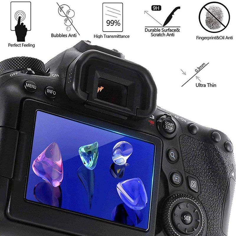 RX100M7 Glass LCD Screen Protector, suitable for Sony RX100 VII RX100 ZV1 digital camera, ZLMC 0.3mm 9H hardness ultra-high-definition tempered glass screen protector [3 + 2Pack]
