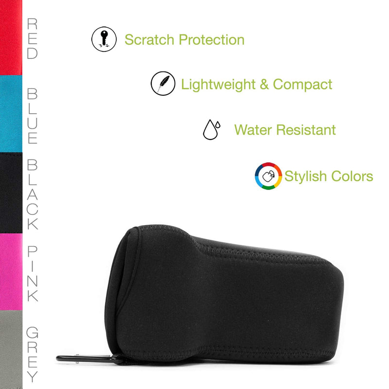 MegaGear MG579 Ultra Light Neoprene Camera Case compatible with Fujifilm X-T30, X-T20, X-T10 (16-50mm/18-55mm Lenses), X Series X10, X20 - Black
