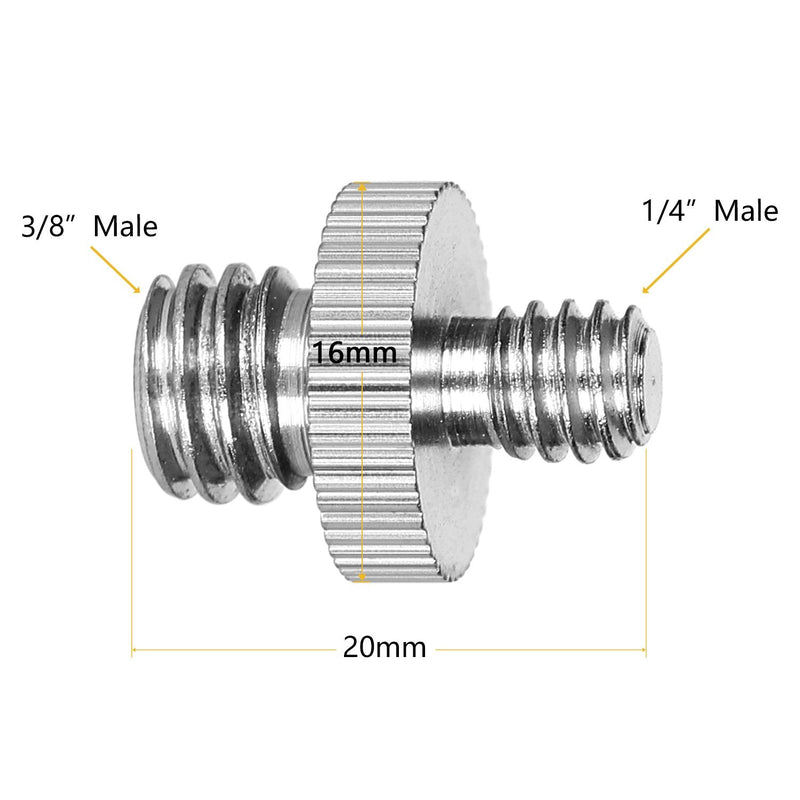 22Pack ChromLives Camera Screw Adapter 1/4 to 1/4 Screw 1/4 to 3/8 Tripod Screw Adapter Converter Brass Screw Adapter Spigot Screw Mount Set for Camera Tripod Monopod Ballhead Flash Light,Combo Pack