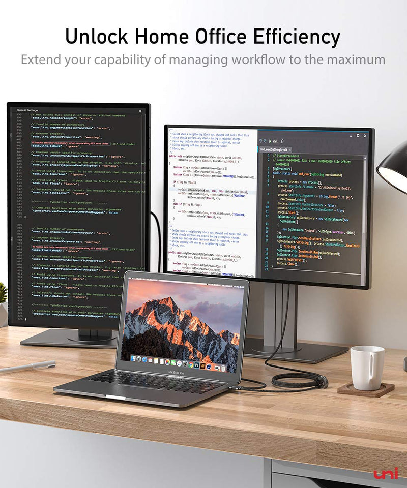 [AUSTRALIA] - USB C to HDMI Cable 10ft 4K@60Hz, uni USB Type-C to HDMI Braided Cable (Thunderbolt 3 Compatible) with Samsung S20 / S10 / S9, MacBook Pro 2020/2019, MacBook Air/iPad Pro 2020, and More 1 