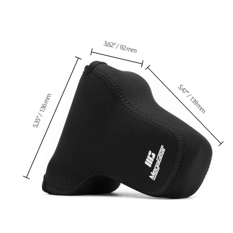 MegaGear MG579 Ultra Light Neoprene Camera Case compatible with Fujifilm X-T30, X-T20, X-T10 (16-50mm/18-55mm Lenses), X Series X10, X20 - Black