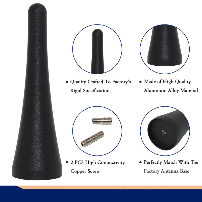 [AUSTRALIA] - Anina 3.8 inch Antenna Mast for Ford Mustang 2010-2014 Aftermarket Stubby Antenna for AM/FM Radio Wash Proof Car Antenna 