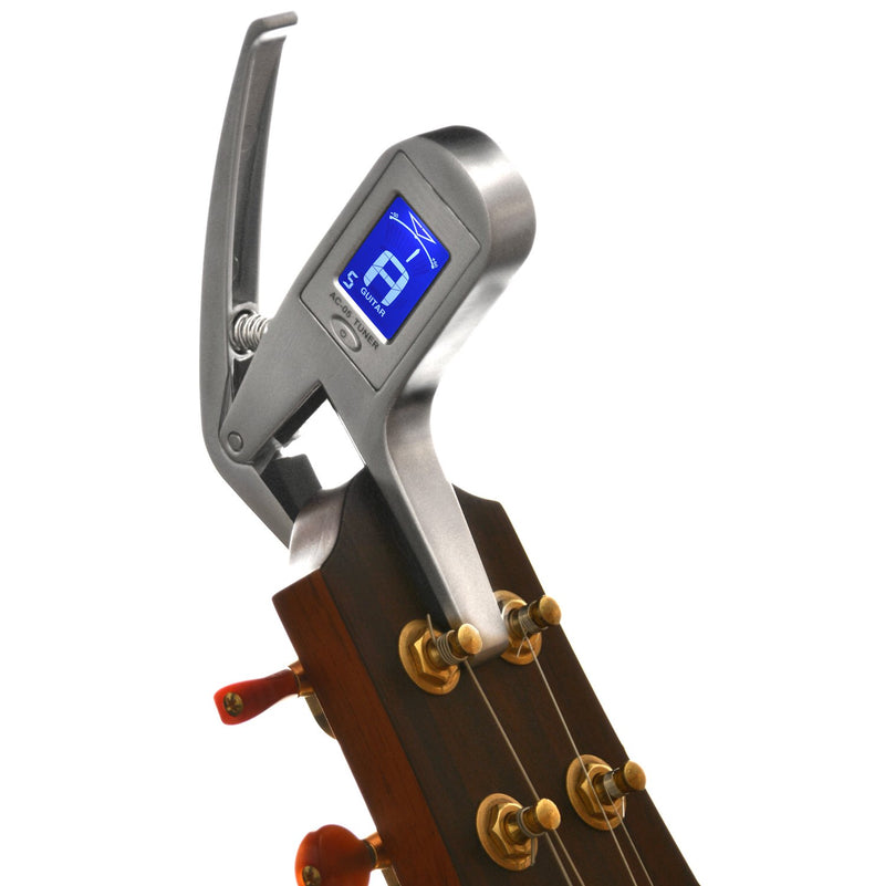 Elagon (AC-05T) Guitar Capo + Tuner All in One. High Quality Fully Metallic Capo for Electric Guitar, Acoustic Guitar, Classical Guitar/Spanish Guitar, Bass Guitar + A Handy Precision Tuner for Guitar, Bass, Alternate Tunings + Any Other Instrument Tun...