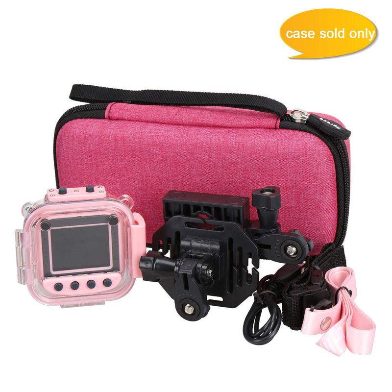 Aproca Hard Carry Travel Case fit Ourlife/PROGRACE Kids Waterproof Camera Pink