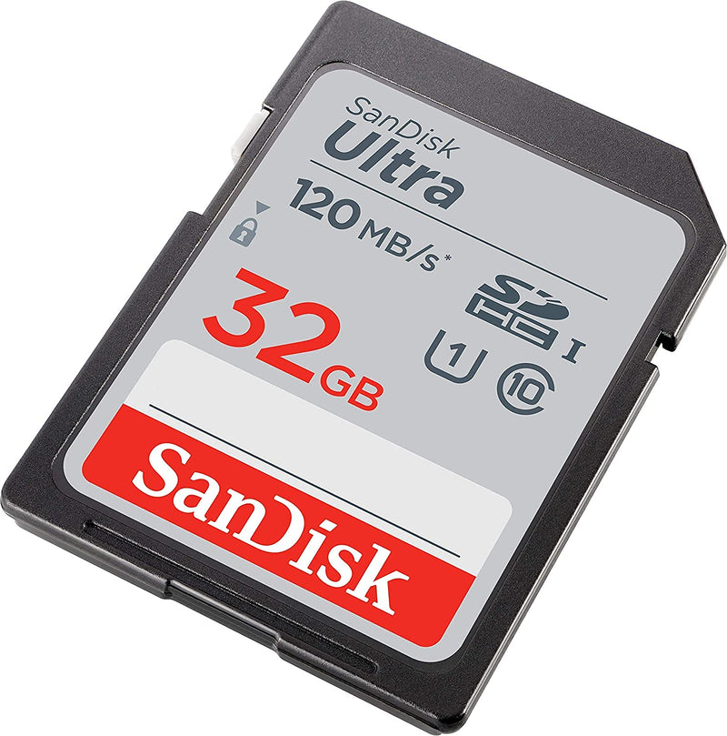 SanDisk 32GB SDHC SD Ultra Memory Card Class 10 Works with Canon EOS Rebel SL3, SL2, SL1 Digital Camera (SDSDUN4-032G-GN6IN) Bundle with 1 Everything But Stromboli Multi-Slot Card Reader 32GB Class 10