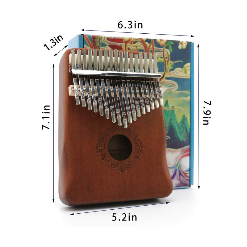 Auroal Kalimba Thumb Piano, Kalimba 17 Key, thumb piano 17 key, Gift for Kids Adult Beginners Professional (Brown) Brown