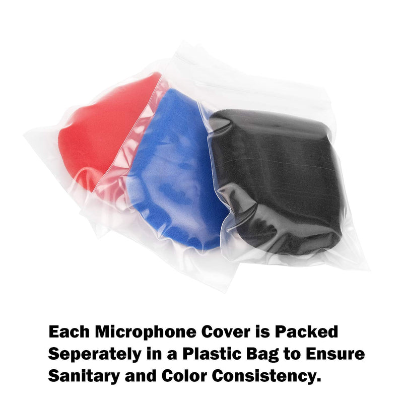 [AUSTRALIA] - ChromLives Colorful Microphone Cover Microphone Windscreen Foam Cover Top Grade 10 Pack Multi-Color 