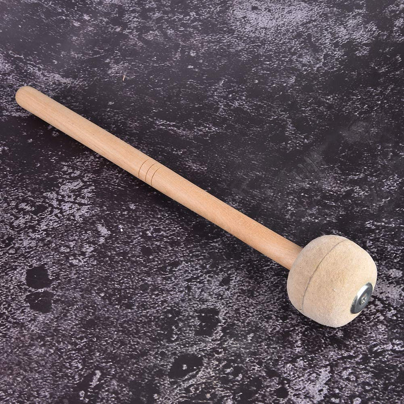 Dilwe Drum Mallet, Wooden Felt Bass Drum Stick Mallet Drumsticks Percussion Instrumental Drum Accessories 1Pcs