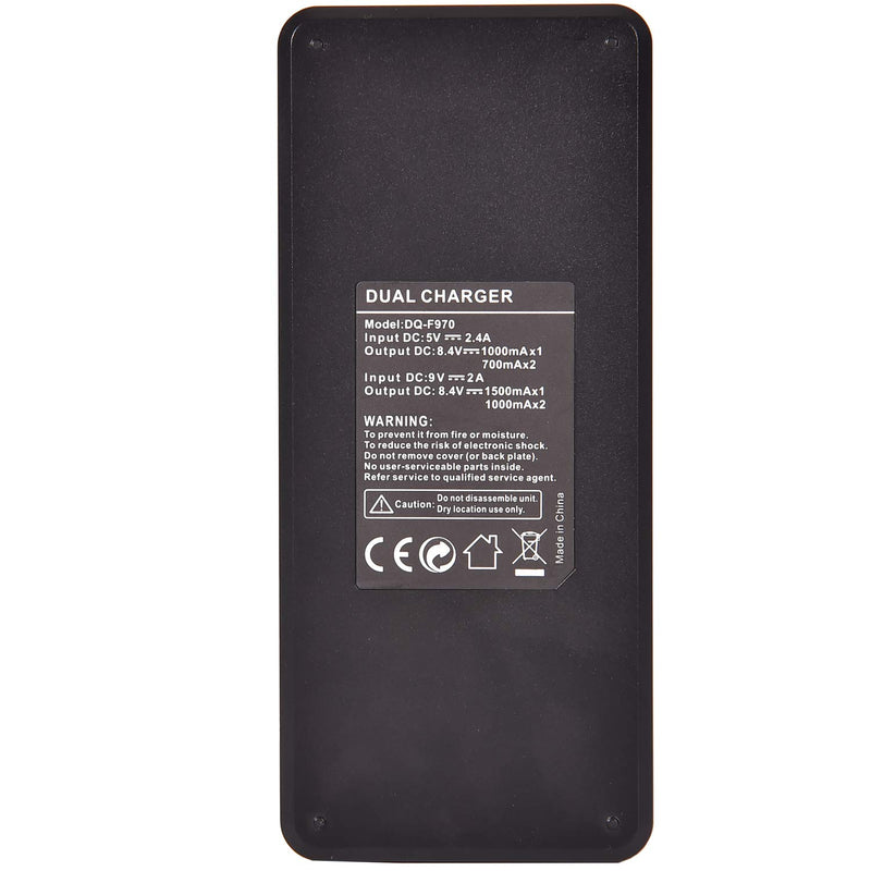 [AUSTRALIA] - DSTE Replacement for 2X NP-F750 + Rapid Dual LCD Battery Charger Compatible Sony CCD-TRV215 TR917 TR315 HDR-FX1000 HDR-FX7 HVR-V1U Z7U Z5U Camera as NP-F730 NP-F770 with Type-C and Micro-USB Port 