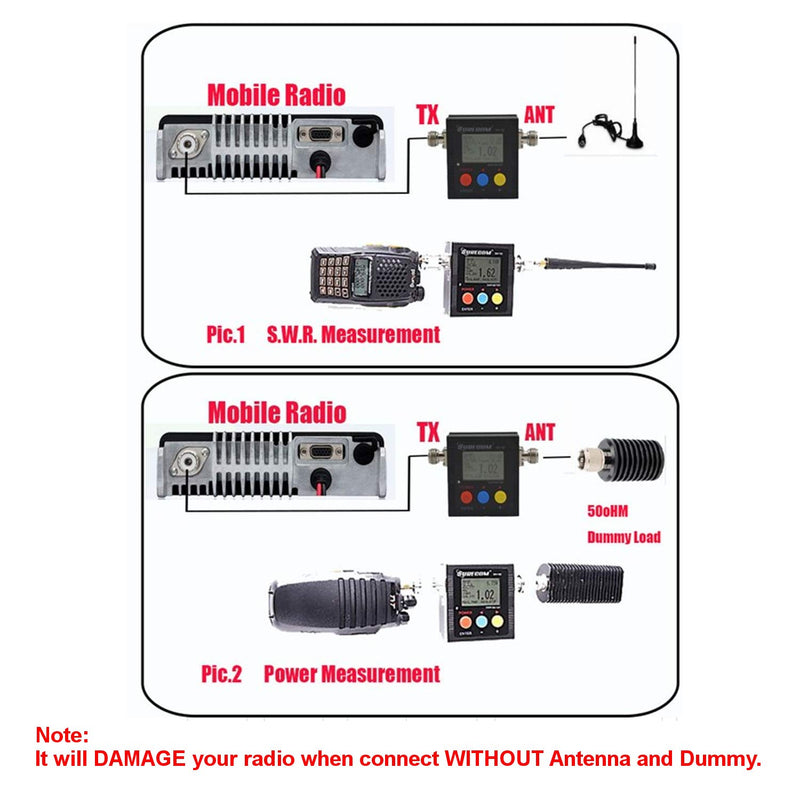 Gam3Gear Surecom SW-102S SO239 Connector Digital VHF UHF 125-525Mhz Power & SWR Meter with Ground Plate