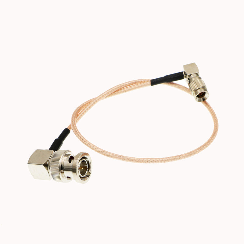 Uonecn Right Angle DIN 1.0/2.3 Mini BNC to RG179 Right Angle BNC Coaxial Cable Video Cable for Blackmagic HyperDeck Shuttle 75ohm