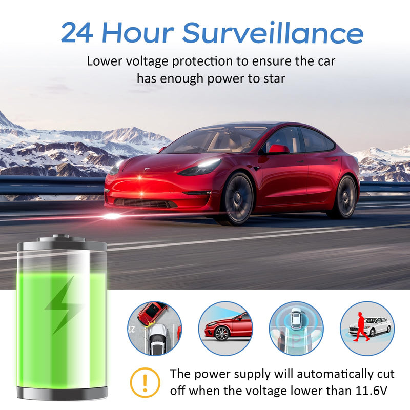 Dash Cam Hardwire Kit USB C Microwave Radar Sensing Dashcam Hardwiring Kit 12V-24V to 5V/3A Dash Camera Adapter Hardwire Charger Cable 11.5ft (Type C USB) Type C USB