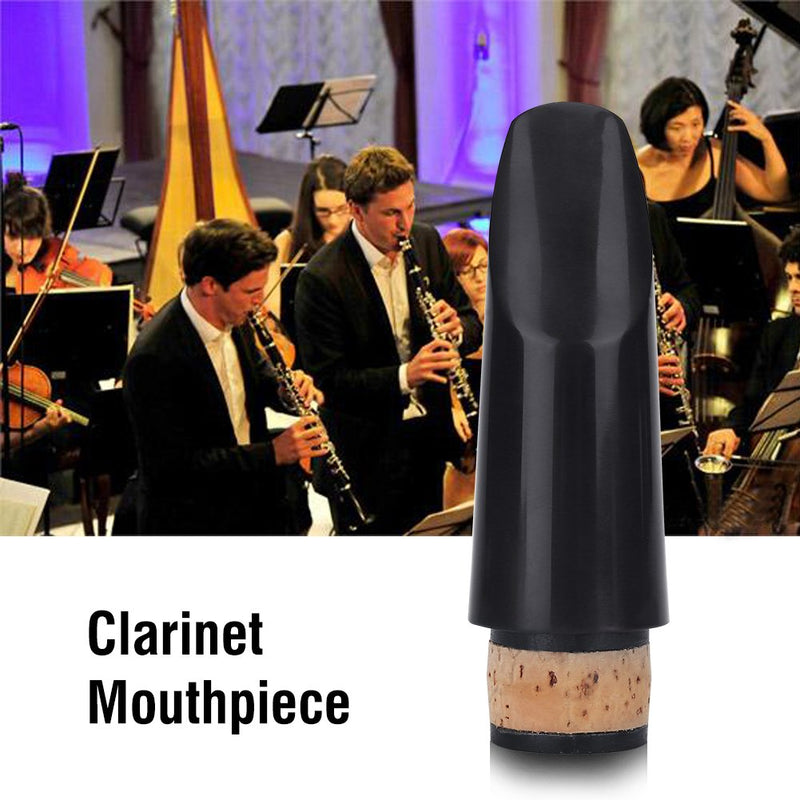 Vbestlife Black Clarinet Mouthpiece with Clear Tone ABS Cork for Clarinets Instrument Accessories